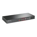 Mercusys MS118CP Switch 18 porte RJ45 - 16 porte 10/100Mbps PoE+ - 2 porte Gigabit - Portata fino a 250 metri - Colore nero - immagine 2