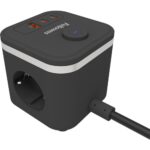 Fellowes Cubo Multipresa da tavolo con 3 prese 230V + 2x USB-C 20W max. - 1x USB-A 18W max. - Cavo da 2 m - Interruttore On/Off - Colore nero - immagine 2