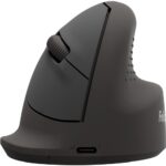 Fellowes Breyta Mouse wireless ergonomico verticale 1600 ppp - Dimensioni medie - Bluetooth e connessione via cavo - Certificato da FIRA - Uso per destrimani - Colore nero