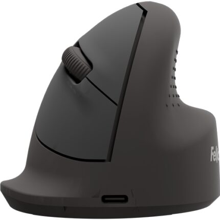 Fellowes Breyta Mouse wireless ergonomico verticale 1600 ppp - Dimensioni medie - Bluetooth e connessione via cavo - Certificato da FIRA - Uso per destrimani - Colore nero