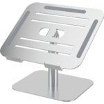 Fellowes Alumia Rialzo per laptop da tavolo fino a 15" - Regolazione dell'altezza tra 15 e 30 cm - Piattaforma con inclinazione regolabile - Realizzato in alluminio - Colore argento
