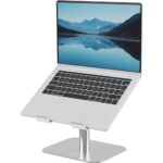 Fellowes Alumia Rialzo per laptop da tavolo fino a 15" - Regolazione dell'altezza tra 15 e 30 cm - Piattaforma con inclinazione regolabile - Realizzato in alluminio - Colore argento - immagine 4