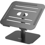 Fellowes Alumia Rialzo per laptop da tavolo fino a 15" - Regolazione dell'altezza tra 15 e 30 cm - Piattaforma con inclinazione regolabile - Realizzato in alluminio - Colore nero
