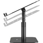 Fellowes Alumia Rialzo per laptop da tavolo fino a 15" - Regolazione dell'altezza tra 15 e 30 cm - Piattaforma con inclinazione regolabile - Realizzato in alluminio - Colore nero - immagine 2