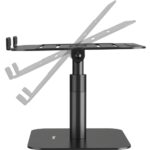 Fellowes Alumia Rialzo per laptop da tavolo fino a 15" - Regolazione dell'altezza tra 15 e 30 cm - Piattaforma con inclinazione regolabile - Realizzato in alluminio - Colore nero - immagine 3