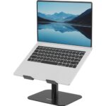 Fellowes Alumia Rialzo per laptop da tavolo fino a 15" - Regolazione dell'altezza tra 15 e 30 cm - Piattaforma con inclinazione regolabile - Realizzato in alluminio - Colore nero - immagine 4