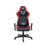 Cromad Serie Demon Lord Sedia Gaming - Struttura robusta - Pelle sintetica di alta qualità - Altezza regolabile con pistone a gas classe 2 - Schienale reclinabile - Cuscino lombare e cervicale - Braccioli regolabili - Colore nero/rosso