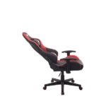 Cromad Serie Demon Lord Sedia Gaming - Struttura robusta - Pelle sintetica di alta qualità - Altezza regolabile con pistone a gas classe 2 - Schienale reclinabile - Cuscino lombare e cervicale - Braccioli regolabili - Colore nero/rosso - immagine 4