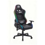 Cromad Serie Nemesis Sedia Gaming RGB - Struttura robusta - Pelle sintetica di alta qualità - Altezza regolabile con pistone a gas di classe 2 - Schienale reclinabile - Cuscino lombare e cervicale - Braccioli regolabili - Altoparlanti Bluetooth - Colore nero - immagine 2