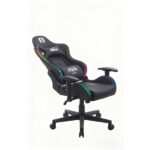 Cromad Serie Nemesis Sedia Gaming RGB - Struttura robusta - Pelle sintetica di alta qualità - Altezza regolabile con pistone a gas di classe 2 - Schienale reclinabile - Cuscino lombare e cervicale - Braccioli regolabili - Altoparlanti Bluetooth - Colore nero - immagine 3