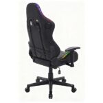 Cromad Serie Nemesis Sedia Gaming RGB - Struttura robusta - Pelle sintetica di alta qualità - Altezza regolabile con pistone a gas di classe 2 - Schienale reclinabile - Cuscino lombare e cervicale - Braccioli regolabili - Altoparlanti Bluetooth - Colore nero - immagine 4