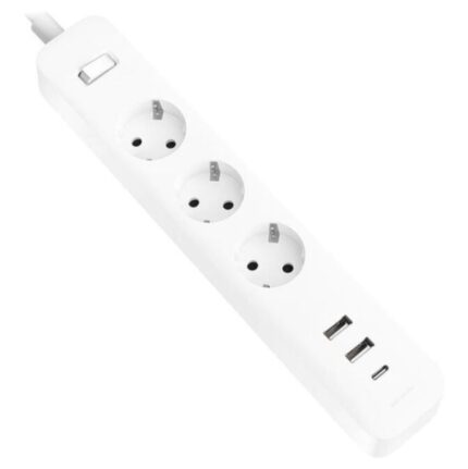 Xiaomi 20W Power Strip Presa multipla con interruttore - 3 prese Schuko - 2 porte USB C 20W + 1 USB A - Ricarica rapida 20W - Materiale ignifugo 750°C - Protezione bambini - Cavo 1
