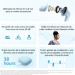 Xiaomi Redmi Buds 8 Lite Auricolari wireless TWS - ANC ibrido 42 dB - Driver dinamico 12,4 mm in titanio - Doppio microfono IA - Bluetooth 5.4 - Fino a 36 ore di autonomia - IP54 - Colore blu - immagine 4