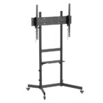 Cromad Supporto da pavimento con ruote per TV 55"-100" - Blocco ruote - Vassoio multiuso - Peso max 70 kg - VESA 800X600 mm