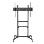 Cromad Supporto da pavimento con ruote per TV 55"-100" - Blocco ruote - Vassoio multiuso - Peso max 70 kg - VESA 800X600 mm - immagine 2