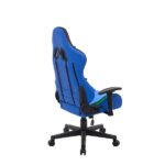 Cromad Serie Fenrir Sedia da gioco RGB - Struttura robusta - Pelle sintetica di alta qualità - Altezza regolabile con pistone a gas di classe 2 - Schienale reclinabile - Cuscino lombare e cervicale - Braccioli regolabili - Colore blu - immagine 4