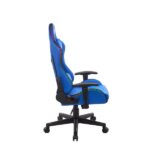 Cromad Serie Fenrir Sedia da gioco RGB - Struttura robusta - Pelle sintetica di alta qualità - Altezza regolabile con pistone a gas di classe 2 - Schienale reclinabile - Cuscino lombare e cervicale - Braccioli regolabili - Colore blu - immagine 5