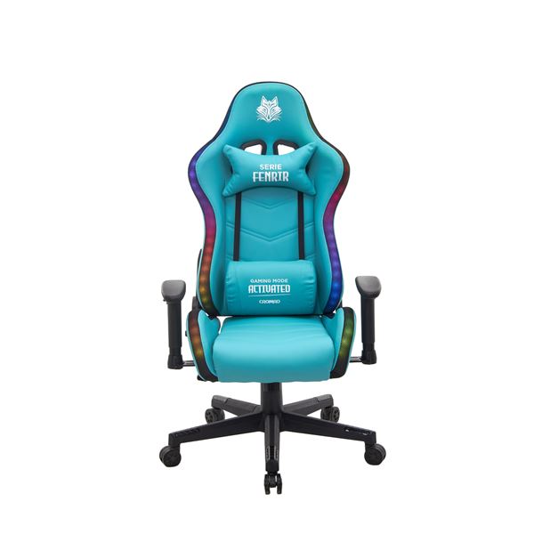Cromad Serie Fenrir Sedia da gioco RGB - Struttura robusta - Pelle sintetica di alta qualità - Altezza regolabile con pistone a gas di classe 2 - Schienale reclinabile - Cuscino lombare e cervicale - Braccioli regolabili - Colore verde Cromad Serie Fenrir Sedia da gioco RGB - Struttura robusta - Pelle sintetica di alta qualità - Altezza regolabile con pistone a gas di classe 2 - Schienale reclinabile - Cuscino lombare e cervicale - Braccioli regolabili - Colore verde