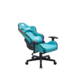 Cromad Serie Fenrir Sedia da gioco RGB - Struttura robusta - Pelle sintetica di alta qualità - Altezza regolabile con pistone a gas di classe 2 - Schienale reclinabile - Cuscino lombare e cervicale - Braccioli regolabili - Colore verde - immagine 3