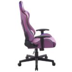 Cromad Serie Fenrir Sedia Gaming RGB - Struttura robusta - Pelle sintetica di alta qualità - Altezza regolabile con pistone a gas classe 2 - Schienale reclinabile - Cuscino lombare e cervicale - Braccioli regolabili - Colore viola - immagine 5