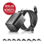NGS BUD65W-AS Caricabatterie GaN 65W per laptop ASUS - USB C Power Delivery e PPS - 8 connettori DC inclusi - Cavo USB C da 1
