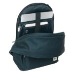 Safta Harper and Neyer Zaino per laptop fino a 15,6" - Connettore USB - Base imbottita - Tasca frontale - Doppia maniglia - Spallacci ergonomici - 24,55 L - 310 x 180 x 440 mm - Colore blu navy - immagine 5