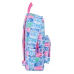 Safta Barbie Zaino per laptop fino a 14,1" - Interno imbottito - Tasca frontale - Tasca portabottiglie - Doppia maniglia - Spallacci ergonomici - Maniglia superiore - 310x130x430mm - Colore blu - immagine 3