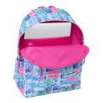 Safta Barbie Zaino per laptop fino a 14,1" - Interno imbottito - Tasca frontale - Tasca portabottiglie - Doppia maniglia - Spallacci ergonomici - Maniglia superiore - 310x130x430mm - Colore blu - immagine 4