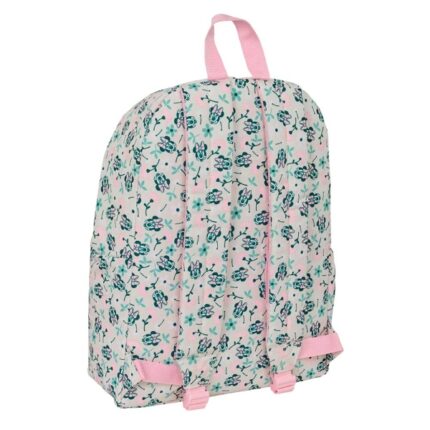 1" - Tasca frontale - Portabottiglie - Doppia maniglia - Spallacci ergonomici - Maniglia superiore - 310x130x430 mm - Colore rosa pastello