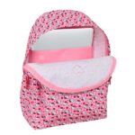 Safta Hello Kitty Zaino per laptop fino a 14,1" - Interno imbottito - Tasca frontale - Portabottiglie - Doppia maniglia - Spallacci ergonomici - Maniglia superiore - 310x130x430 mm - Colore rosa - immagine 4
