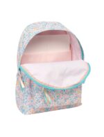 Safta Moos Fiori Zaino per laptop fino a 14,1" - Tasca frontale - Portabottiglie - Doppia maniglia - Spallacci ergonomici - Maniglia superiore - 310x130x430mm - Colore rosa pastello - immagine 4