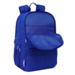 Safta Real Madrid Zaino per laptop fino a 14,1" - Chiusura con racchetta da paddle - Portabottiglie - Tasca per scarpe da ginnastica - Rete traspirante - 21,40 L - 300x170x420 mm - Colore blu - immagine 4