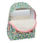 Safta Vaiana Zaino per laptop fino a 14,1" - Tasca frontale - Portabottiglie - Doppia maniglia - Spallacci ergonomici - Schienale imbottito - Maniglia superiore - 17,3 L - 310 x 130 x 430 mm - Colore verde - immagine 4