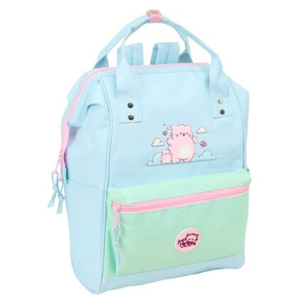 Safta Pembe The Pink Cat Zaino per laptop fino a 13" - Tasca con cerniera - Manici superiori - Tasca frontale - Doppia maniglia - Spallacci imbottiti - 270x190x400mm - Colore azzurro