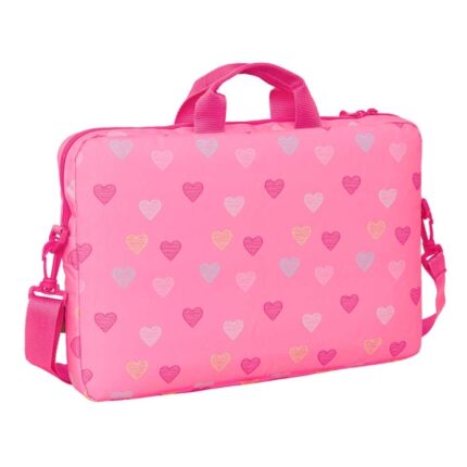 6" - Interno imbottito - Tracolla regolabile - Manici - Doppia maniglia - 4L - 400x40x270mm - Colore rosa