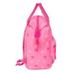 Safta Benetton Heart Zaino per laptop fino a 13" - Interno imbottito - Tasca con cerniera - Manici superiori - Spallacci ergonomici - Doppia maniglia - 270x190x400mm - Colore rosa - immagine 3