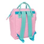 Safta Benetton Dolce Zaino per laptop fino a 13" - Tasca con cerniera - Manici superiori - Scomparti multipli - Doppia maniglia - 270x190x400 mm - Colore rosa pastello - immagine 2