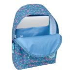 Safta Frozen Zaino per laptop fino a 14,1" - Interno imbottito - Tasca frontale - Tasca portabottiglie - Doppia maniglia - Spallacci ergonomici - Maniglia superiore - 310x130x430mm - Colore blu - immagine 4