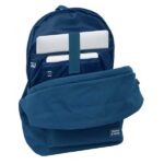Safta Harper and Neyer Zaino per laptop fino a 15,6" - Connettore USB - Base imbottita - Doppia maniglia - Spallacci ergonomici - Maniglia superiore - 24,55 L - 310 x 180 x 440 mm - Colore blu navy - immagine 5