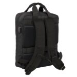 3" - Cerniera - Connettore USB - Spallacci imbottiti - Cinghia regolabile - Compatibile con valigia - 290x110x390mm - Colore nero