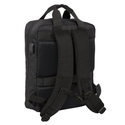 3" - Cerniera - Connettore USB - Spallacci imbottiti - Cinghia regolabile - Compatibile con valigia - 290x110x390mm - Colore nero