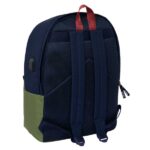 6" - Connettore USB - Base imbottita - Doppia maniglia - Spallacci ergonomici - Maniglia superiore - 310x180x440mm - Colore verde scuro