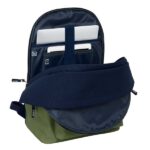 Safta el Pulpo Zaino per laptop fino a 15,6" - Connettore USB - Base imbottita - Doppia maniglia - Spallacci ergonomici - Maniglia superiore - 310x180x440mm - Colore verde scuro - immagine 5