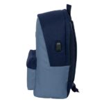 Safta el Pulpo Zaino per laptop fino a 15,6" - Scomparto antifurto - Connettore USB - Base imbottita - Ergonomico - Maniglia superiore - 310x180x440mm - Colore blu scuro - immagine 3