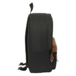 Safta One Piece Zaino per laptop fino a 14,1" - Portabottiglie - Doppia maniglia - Tasca frontale - Spallacci e schienale imbottiti - Maniglia superiore - 310x160x400mm - Colore nero - immagine 3