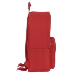 Safta Zaino per laptop fino a 14,1" - 19,85 L - Spallacci imbottiti - Base imbottita - Doppia maniglia - Maniglia superiore - Tasca frontale - Tasche laterali - 310 x 160 x 400 mm - Colore rosso - immagine 4