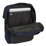 Safta Business Zaino per laptop fino a 13,3" - Doppia chiusura - Connettore USB - Rete traspirante - Cinghia per valigia - Maniglia superiore - 13,6 L - 290 x 120 x 390 mm - Colore blu navy - immagine 5