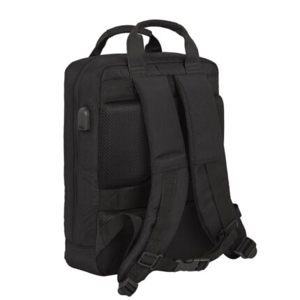 3" - Tasca interna - Connettore USB - Schiena e spallacci imbottiti - Cinghie regolabili - Cinghia per valigia - Maniglia superiore - Colore nero