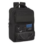 Safta Business Zaino per laptop fino a 15,6" - Connettore USB - Tasca portabottiglie - Tasca antifurto - Tasche frontali - Imbottitura - Spallacci imbottiti e traspiranti - Colore nero - immagine 5