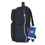 Safta Business Zaino per laptop fino a 15,6" - Connettore USB - Portabottiglie - Doppia maniglia - Compatibile con valigia - Spallacci traspiranti - 310x130x440mm - Colore blu navy - immagine 3